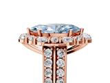 Rose gold Fancy Blue Marquise  Halo Diamond Engagement Ring with Split Shank and Prong Setting_71