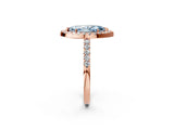Rose gold Fancy Blue Marquise  Halo Diamond Pavé Solitaire Ring_41
