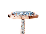 Rose gold Fancy Blue Marquise  Halo Diamond Pavé Solitaire Ring_44
