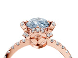 Rose gold Fancy Blue Marquise  Halo Diamond Pave Band Ring with Four-Prong Setting_19