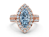 Rose gold Fancy Blue Marquise  Halo Diamond Split Shank Engagement Ring with Prong Setting_51