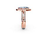 Rose gold Fancy Blue Marquise  Halo Diamond Split Shank Engagement Ring with Prong Setting_53