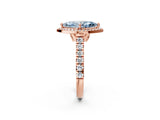Rose gold Fancy Blue Marquise  Halo Pavé Diamond Engagement Ring with Four-Prong Setting_33