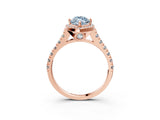 Rose gold Fancy Blue Marquise  Halo Pavé Diamond Engagement Ring with Four-Prong Setting_34