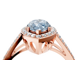 Rose gold Fancy Blue Marquise  Halo Split Shank Diamond Ring with Four-Prong Setting_36