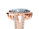 Rose gold Fancy Blue Marquise  Halo Split Shank Diamond Ring with Four-Prong Setting_37