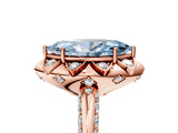 Rose gold Fancy Blue Marquise  Halo Split Shank Pave Diamond Ring with Petal Prong Setting_25