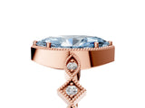 Rose gold Fancy Blue Marquise  Milgrain Marquise Diamond Twist Band Ring_68