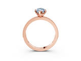 Rose gold Fancy Blue Marquise  Milgrain Pave Diamond Engagement Ring with Four-Prong Setting_170