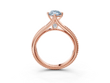 Rose gold Fancy Blue Marquise  Solitaire Beaded Band Six-Prong Setting_3