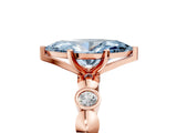 Rose gold Fancy Blue Marquise  Solitaire Bezel-Set Diamond Ring with Beaded Band and Four-Prong Setting_37