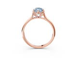 Rose gold Fancy Blue Marquise  Solitaire Cathedral Diamond Ring with Six-Prong Setting_20