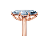 Rose gold Fancy Blue Marquise  Solitaire Cathedral Diamond Ring with Six-Prong Setting_22