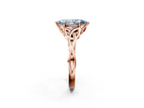 Rose gold Fancy Blue Marquise  Solitaire Celtic Knot Engagement Ring with Four-Prong Setting_63