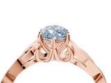 Rose gold Fancy Blue Marquise  Solitaire Celtic Knot Engagement Ring with Four-Prong Setting_65