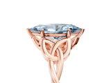 Rose gold Fancy Blue Marquise  Solitaire Celtic Knot Engagement Ring with Four-Prong Setting_66