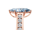 Rose gold Fancy Blue Marquise  Solitaire Channel-Set Diamond Engagement Ring with Four-Prong Setting_36