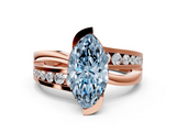 Rose gold Fancy Blue Marquise  Solitaire Channel-Set Split Shank Ring with Tension Prong Setting_3