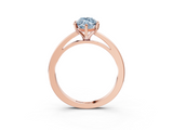 Rose gold Fancy Blue Marquise  Solitaire Diamond Engagement Ring with Four-Prong Setting on a Classic Band_6