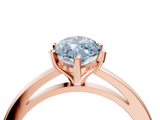 Rose gold Fancy Blue Marquise  Solitaire Diamond Engagement Ring with Four-Prong Setting on a Classic Band_7