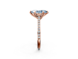 Rose gold Fancy Blue Marquise  Solitaire Diamond Engagement Ring with Pave Band and Six-Prong Setting_22