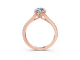 Rose gold Fancy Blue Marquise  Solitaire Diamond Engagement Ring with Pave Band and Six-Prong Setting_23