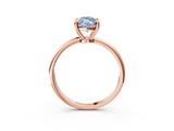 Rose gold Fancy Blue Marquise  Solitaire Diamond Ring with 4-Prong Setting on a Classic Band_6