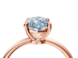 Rose gold Fancy Blue Marquise  Solitaire Diamond Ring with 4-Prong Setting on a Classic Band_7