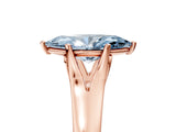 Rose gold Fancy Blue Marquise  Solitaire Diamond Ring with Cathedral Band and Four-Prong Setting_70