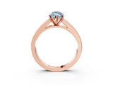 Rose gold Fancy Blue Marquise  Solitaire Diamond Ring with Channel-Set Band and Four-Prong Setting_6