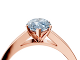 Rose gold Fancy Blue Marquise  Solitaire Diamond Ring with Channel-Set Band and Four-Prong Setting_7