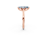 Rose gold Fancy Blue Marquise  Solitaire Diamond Ring with Four-Prong Setting and Classic Band_5