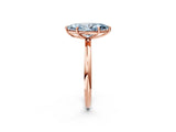 Rose gold Fancy Blue Marquise  Solitaire Diamond Ring with Four-Prong Setting on a Plain Band_22