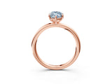 Rose gold Fancy Blue Marquise  Solitaire Diamond Ring with Four-Prong Setting on a Plain Band_23