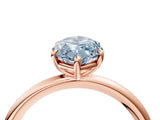 Rose gold Fancy Blue Marquise  Solitaire Diamond Ring with Four-Prong Setting on a Plain Band_24