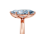 Rose gold Fancy Blue Marquise  Solitaire Diamond Ring with Four-Prong Setting on a Plain Band_25