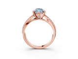 Rose gold Fancy Blue Marquise  Solitaire Diamond Ring with Milgrain Pavé Band and Four-Prong Setting_23