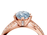 Rose gold Fancy Blue Marquise  Solitaire Diamond Ring with Milgrain Pavé Band and Four-Prong Setting_24