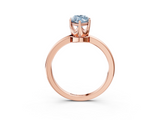 Rose gold Fancy Blue Marquise  Solitaire Diamond Ring with Six-Prong Setting on a Classic Band_6