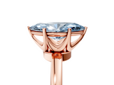 Rose gold Fancy Blue Marquise  Solitaire Diamond Ring with Six-Prong Setting on a Classic Band_8