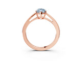 Rose gold Fancy Blue Marquise  Solitaire Diamond Ring with Split Shank and Four-Prong Setting_15