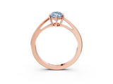 Rose gold Fancy Blue Marquise  Solitaire Diamond Ring with Split Shank and Four-Prong Setting_23
