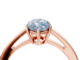 Rose gold Fancy Blue Marquise  Solitaire Diamond Ring with Split Shank and Four-Prong Setting_24