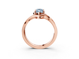 Rose gold Fancy Blue Marquise  Solitaire Diamond Ring with Split Shank and Prong Setting_45