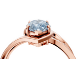 Rose gold Fancy Blue Marquise  Solitaire Diamond Ring with Split Shank and Prong Setting_46