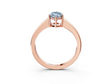 Rose gold Fancy Blue Marquise  Solitaire Diamond Ring with Tapered Band and Four-Prong Setting_52