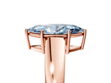 Rose gold Fancy Blue Marquise  Solitaire Diamond Ring with Tapered Band and Four-Prong Setting_54