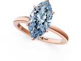 Rose gold Fancy Blue Marquise  Solitaire Engagement Ring with Cathedral Band and Four-Prong Setting_22