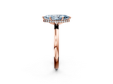Rose gold Fancy Blue Marquise  Solitaire Engagement Ring with Cathedral Band and Four-Prong Setting_23