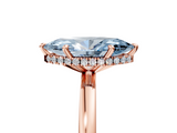 Rose gold Fancy Blue Marquise  Solitaire Engagement Ring with Cathedral Band and Four-Prong Setting_26